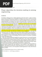 1987-Fuzzy Algorithm for Decision Making in Mining Engineering