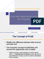 Costs and Output Decisions in The Long Run