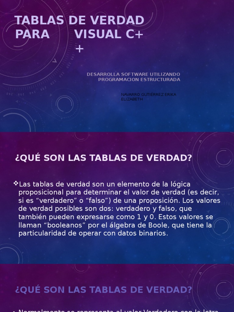 Tablas de Verdad para C++ | PDF | Proposición | Sintaxis (Lógica)