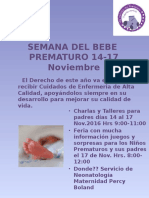 Semana Del Bebe Prematuro 14-17 Noviembre