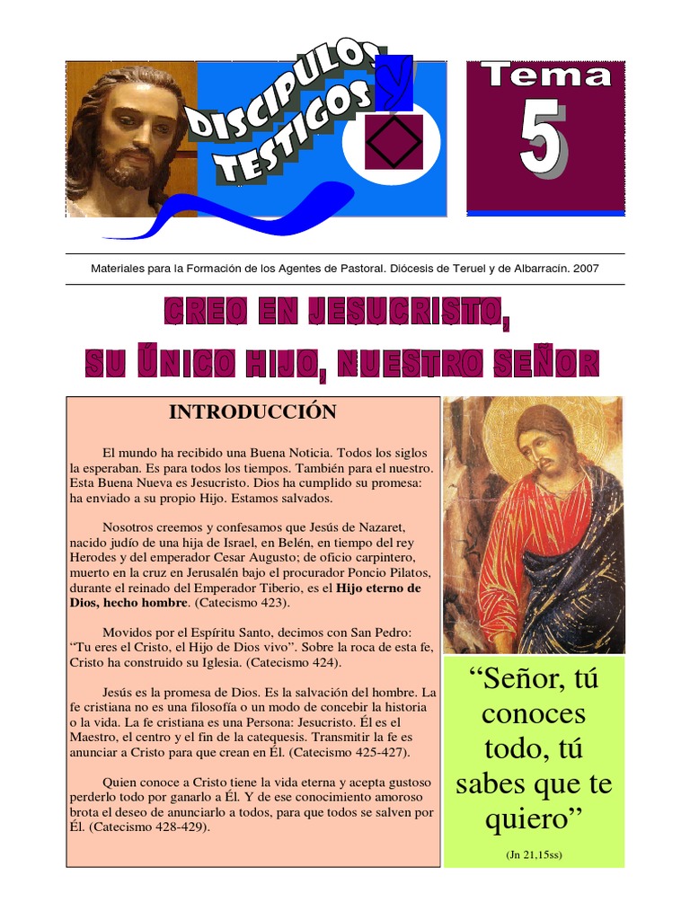 Formación de Agentes Pastorales 2007 | PDF | Jesús | Cristo (título)
