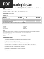Master Formulation Record Template | PDF | Pharmacy