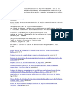 Principais Obras Realizadas Na RMS de 1996 A 2017