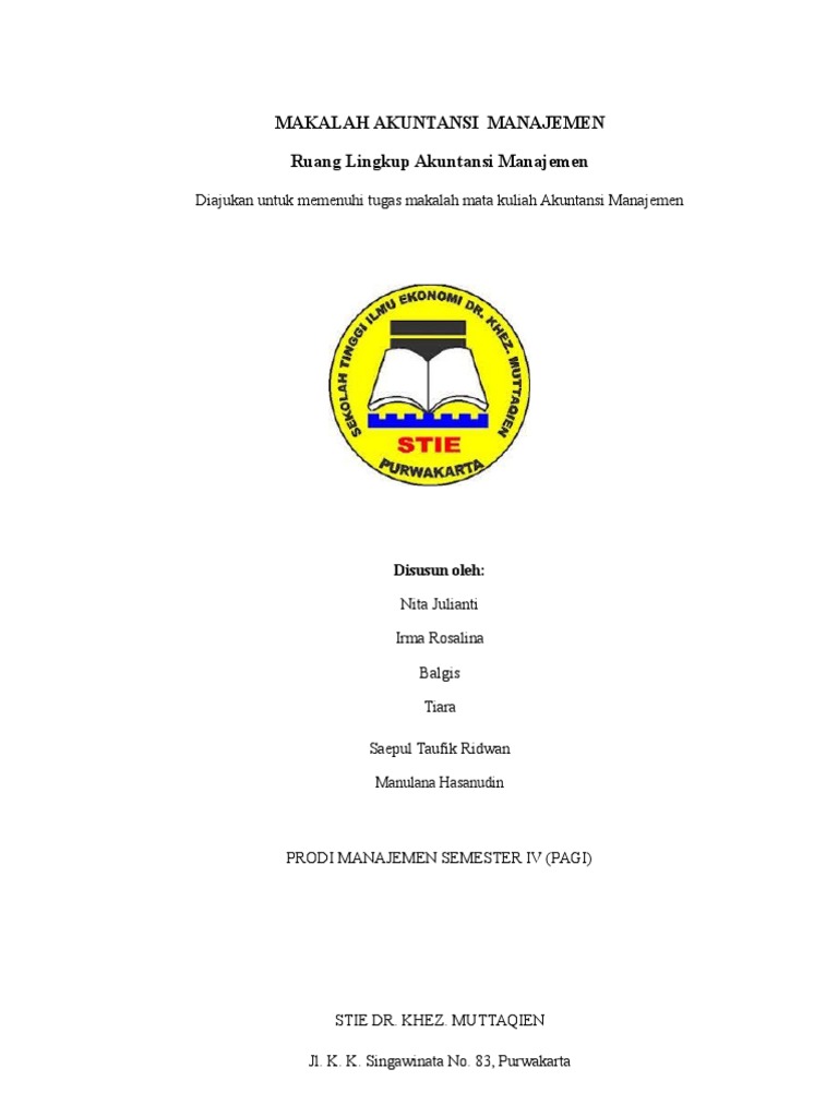 Makalah Akuntansi Manajemen Pengantar