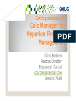 Calc Manager For Calc Manager For Hyperion Financial Hyperion Financial Management Management