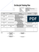 On-the-Job Training Plan: Period Area/Topic Specific Tasks Expected Output No. of Hours Spent