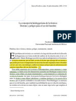 La Concepción Heideggeriana de La Técnica