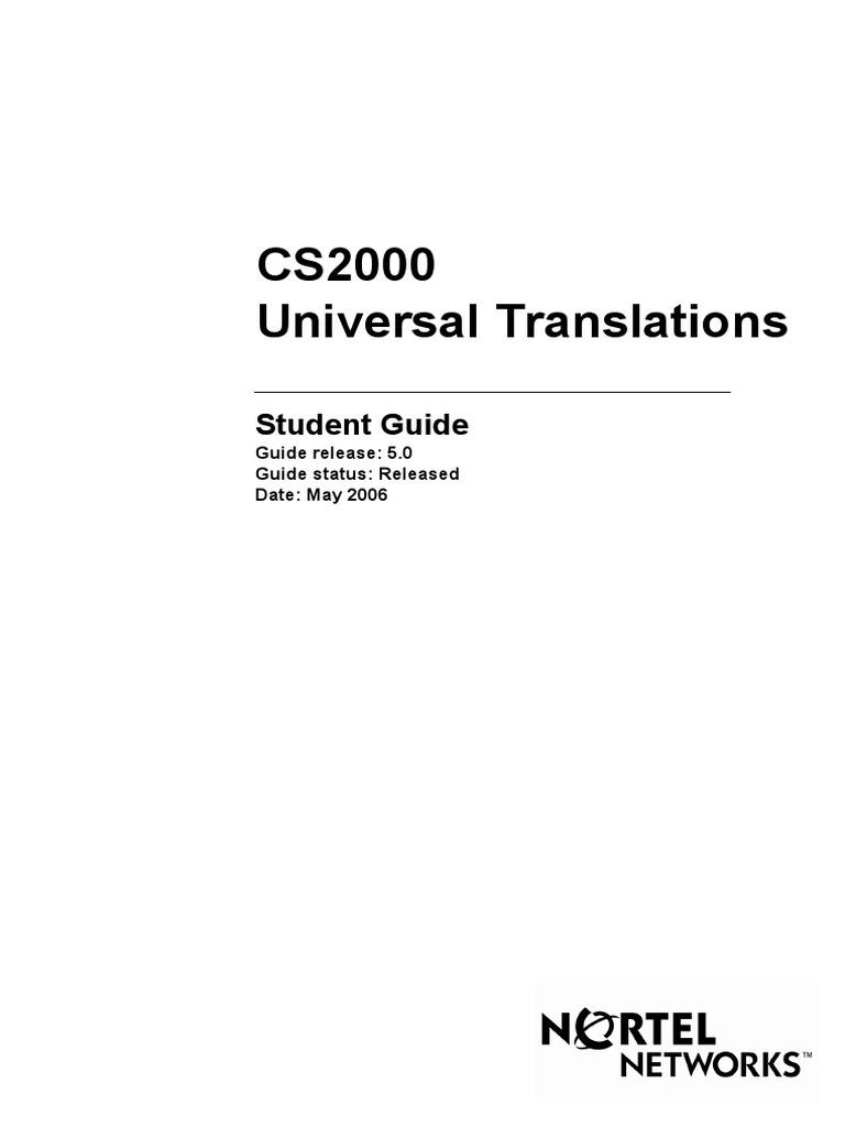 Cs2000 Universal Translations3006a 50 SG | PDF | Public Switched ...