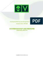 AlienVault USM 4.8 5.x System Backup Restore