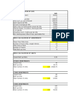 Area calculation and unit details of residential project