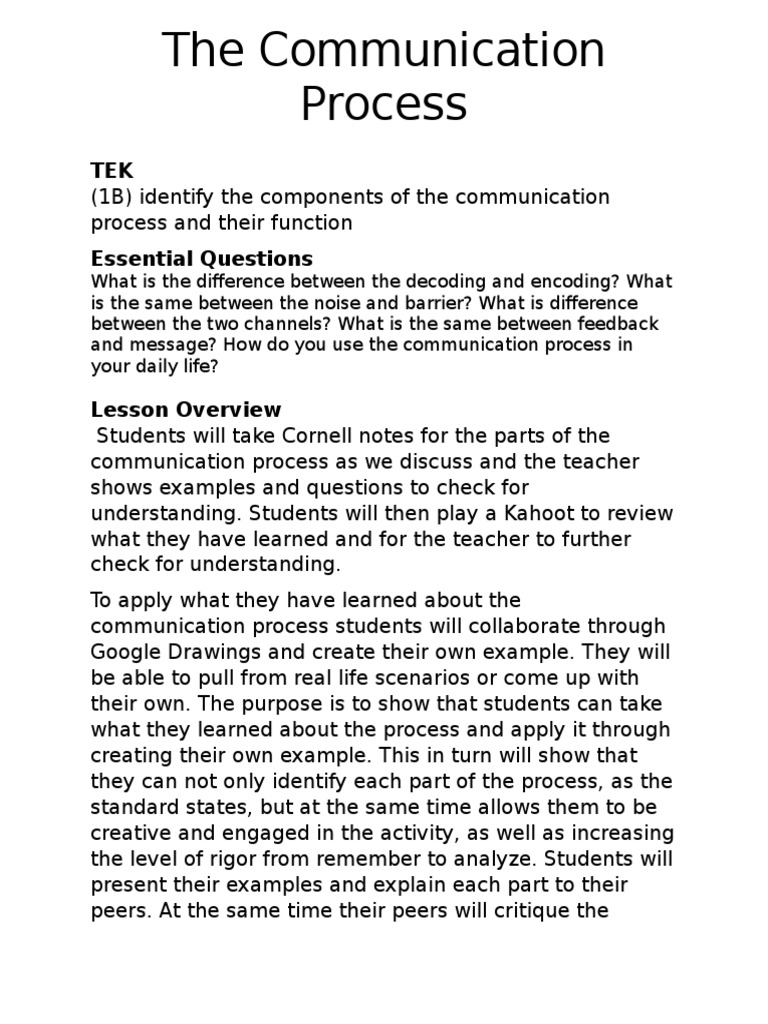 Understanding the Communication Process | PDF | Career & Growth | Computers