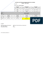 National Institute of Fashion Technology, Mumbai Weekly Time Table