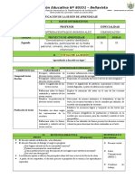 Sesión de Aprendizaje Descripcion de Un Lugar