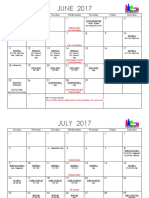 2017 Cleveland Corporate Challenge Event Calender