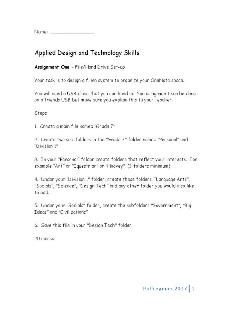 Grade 7 File Organization Guide | PDF