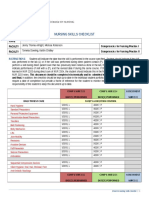 nursing skills checklist