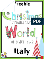 Christmas Aroundthe World Italy Freebiefor 3 RD 5 TH Grade