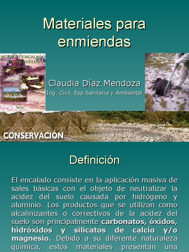 Materiales y Efectos del Encalado en Suelos | PDF | Calcio | Magnesio