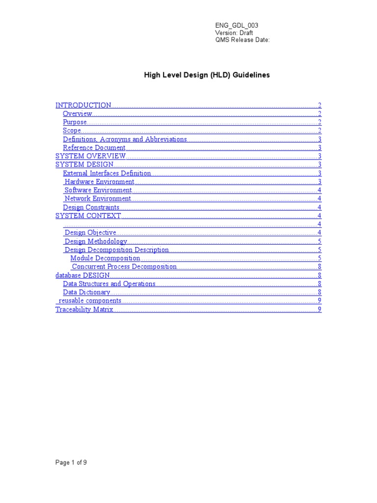 High Level Design Guidelines Document | PDF | Component Based Software ...