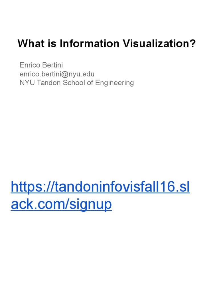 Introduction To Information Visualization PDF Visualization