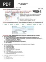 2.1 Class Task. Tech Habits (Q) 1111