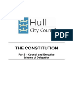 The Constitution: Part B - Council and Executive Scheme of Delegation