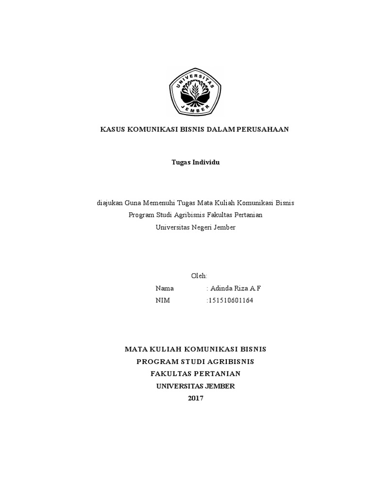 Contoh Makalah Komunikasi Bisnis Dalam Perusahaan