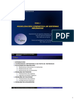 Tema 1 - Modelizacion Cinematica de Sistemas Mecanicos PDF