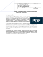 10. Metodologia de Identificacion de Peligros, Evaluacion y Valoriacion de Riesgos