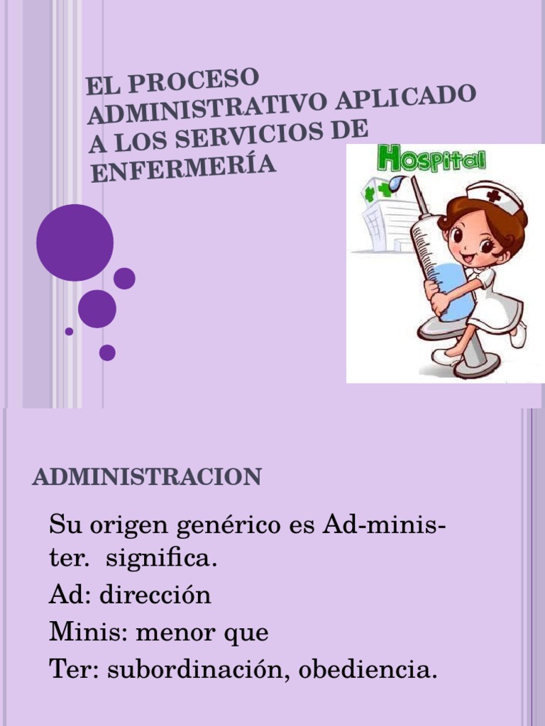 El Proceso Administrativo Aplicado a Los Servicios De