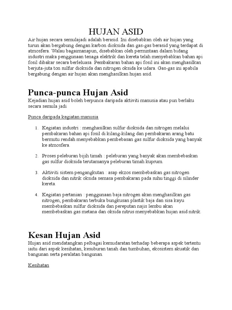 Hujan Asid Pdf