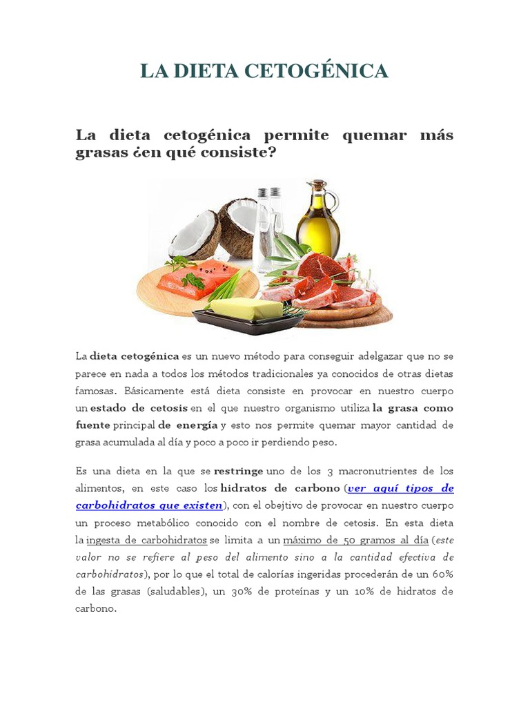 Dieta cetogenica pdf Cetosis Dieta
