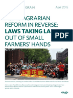 Grain 5195 Asia S Agrarian Reform in Reverse Laws Taking Land Out of Small Farmers Hands