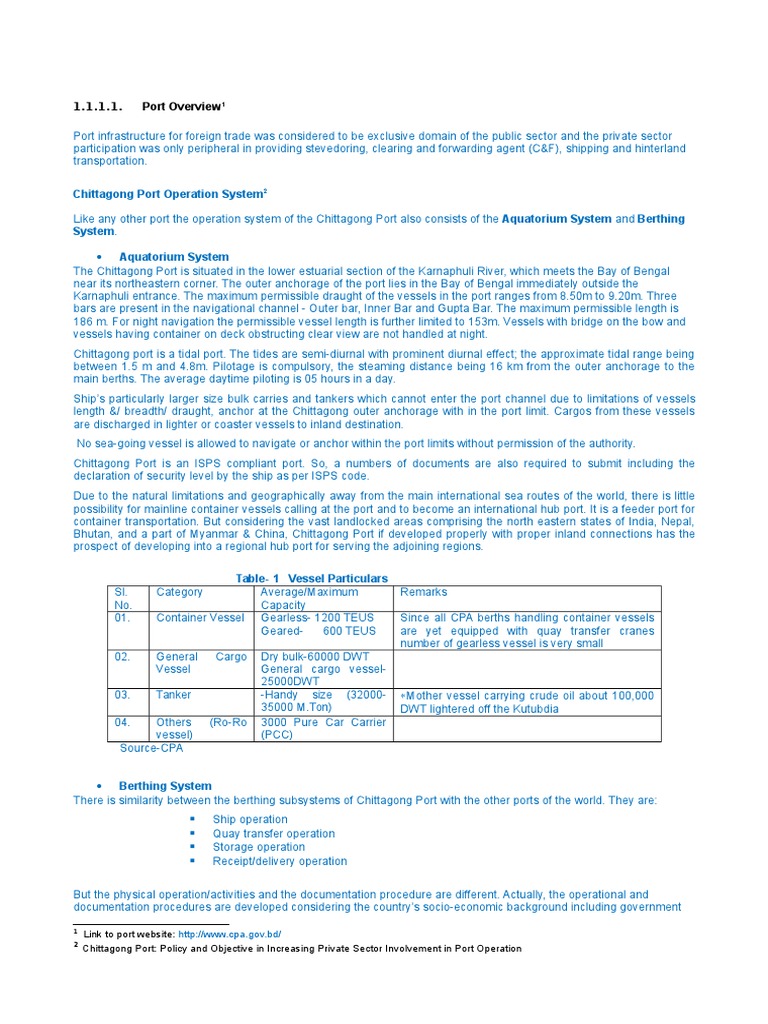 Bangladesh Chittadong Port Overview Tide Containerization