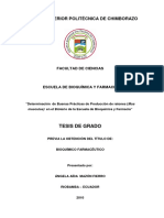 Determinación de Buenas Prácticas de Producción de Ratones (Mus Musculus) en El Bioterio de La Escuela de Bioquímica y Farmacia