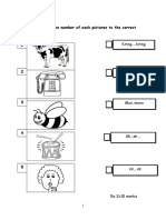 (A) Write The Number of Each Pictures To The Correct Sounds