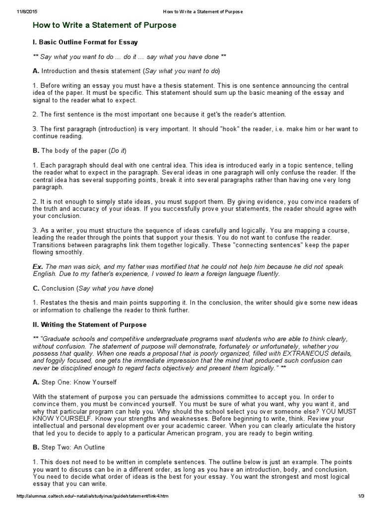 Crafting a Compelling Statement of Purpose | PDF | Graduate School | Essays