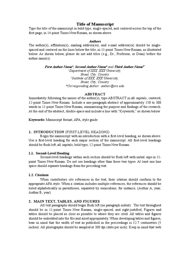 Conf Apa Fullpaper Template Times New Roman Citation