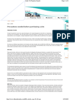 Precautions Before Buying A Plot PDF