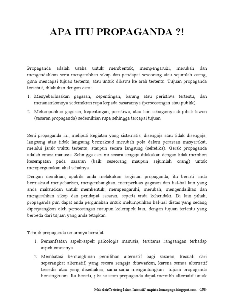 Teknik Propaganda Pdf
