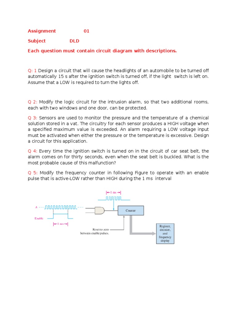 DLD Circuit Design Assignment | PDF