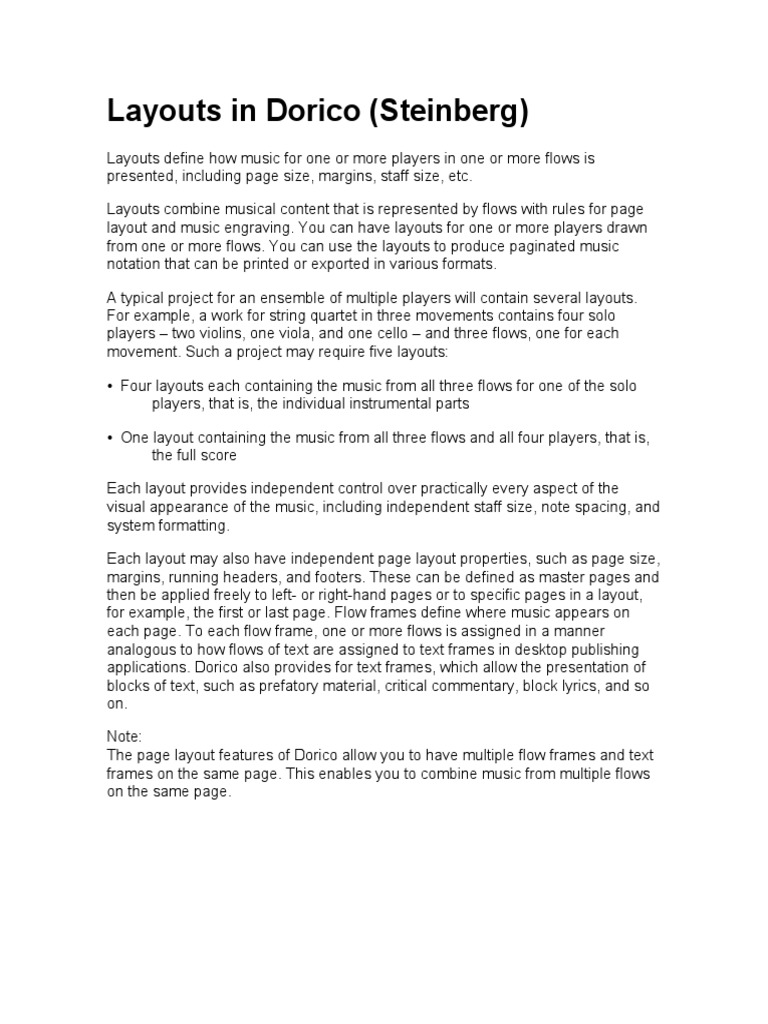Layouts In Dorico Pdf