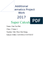Additional Mathematics Project Work