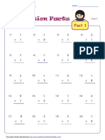 Addition Facts Sheet 3 Score