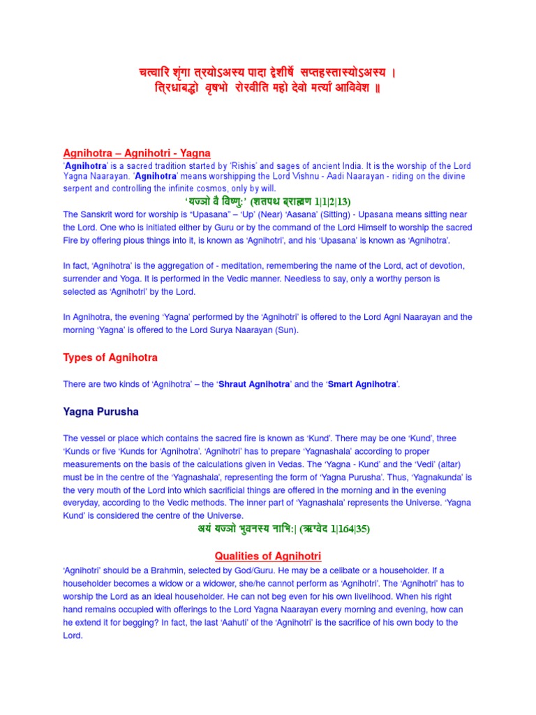 The Sacred Daily Ritual of Agnihotra - A System of Nourishing the World ...