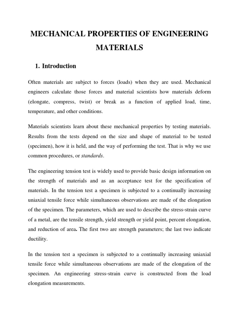 Mechanical Properties PDF PDF