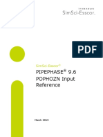 Pipephase 9.6 Pophozn Input Reference: Simsci-Esscor