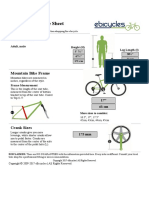 Mountain Bike Size Sheet - EBicycles