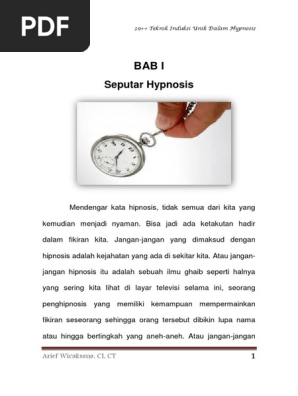20 Teknik Induksi Unik Dalam Hypnosis Pdf