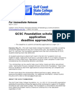 gcsc foundation scholarship application deadline approaching 04-04-2017